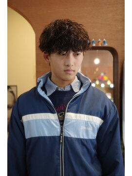 エディ(Edy) メンズパーマ波巻きパーマシャドウパーママッシュ眉毛カット岡山