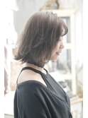 【kimi自由が丘】切りっぱなしボブ×グレージュカラー