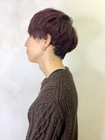オースト ヘアー ステラ 新宿店(Aust hair Stella)&nbsp;マッシュ×ピンクバイオレットon伸びかけブリーチ 【Takashi】