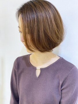 モリオ フロム ロンドン 成増店 【morio成増/玉井】バングなし　コンパクトボブ　ベージュ