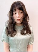 ゆるウェーブ_ショコラベージュボブルフベビーバング_8912