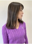 【FOLK】透明感ブルーベージュ☆似合わせ内巻きセミロング♪