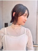 切りっぱなしボブ×ダークアッシュ