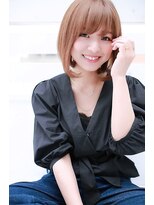 オーバーヘアー 尼崎店(over hair)&nbsp;【over hair】オレンジベージュカラー×ボブスタイル