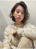 立体ウェーブ×ショートボブ