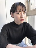 NUDE黒髪 ワイドバング マッシュショート コンパクトショート