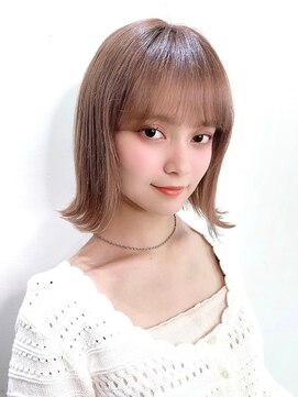 マティエ 銀座(Matie) ボブウルフ外国人風カラーココアベージュ透明感20代30代40代銀座