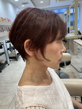 アッシュ 仙川店(Ash) 30代40代50ハンサムショート レッドブラウン 細毛ボリュームUP