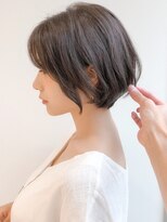 エトラ 渋谷店(etora)&nbsp;前髪 ネビージュ ボブルフ 黒髪 ワンレン 小顔 "