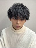 波巻きパーマ