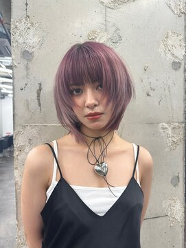 ガルテ(GARTE) レイヤーボブ×パープルピンク