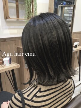 アグ ヘアー クレール 延時店(Agu hair Clair) ダークグレージュ切りっぱボブ