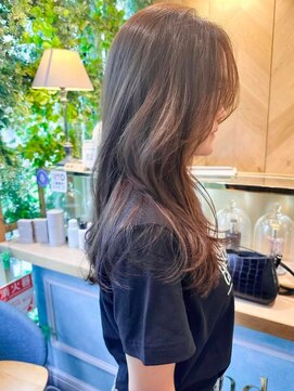 ロンドフルール 大宮東口(Lond fleur) ウェーブミディアムメルティカラー×ブリーチなしボブ韓国[大宮]