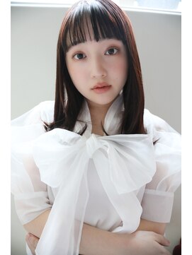 ジルトータルビューティーサロン 河内花園店 (JILL) 2025 切りっぱなしセミロング×短めラウンド前髪