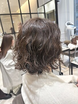 ネオリーブギンザ 銀座店(Neolive GINZA) ボブの水パーマヘアスタイル　グレージュカラー　(銀座)