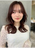 ■ミニウルフレイヤーカット顔周りカット前髪カット韓国ロング24