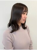 ミディアムレイヤー/くびれミディアム/抜け感/垢抜け