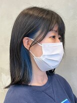 エリマバイフィフス 調布(elima by fifth) コントラストのあるブルーカラーのインナーカラー