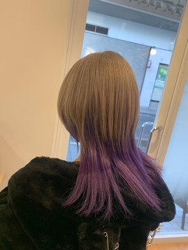 ルルバイアズール 草加店(LULU by azule) ツートンカラー,ホワイトベージュ,パープル【草加】