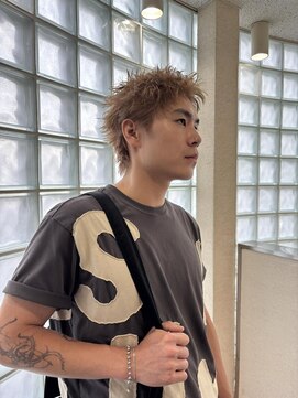 メンズ/ ブロンドカラー/スパイキーショート