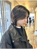 ミディアムレイヤーメンズライジェンダーレスクショートウルフ
