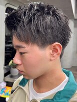 ニコトウキョウ 新宿(nico TOKYO)&nbsp;刈り上げアップバングスパイキーショートパーマスパイラルパーマ