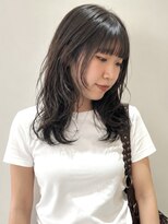 ニコフクオカヘアーメイク(NIKO Fukuoka Hair Make)&nbsp;[NIKO]ミディアムレイヤー/オリーブカラー/ハッシュカット