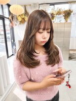 ユイマァル 岡山(YUIMARL)&nbsp;岡山レイヤーカット20代30代40代韓国ヘアミルクティーベージュ