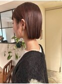 ショートボブ切りっぱなしボブ髪質改善縮毛矯正ボブパーマ表参道