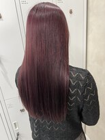 ザボヘアーデザイン(ZABO hair design) ボルドー×ロング