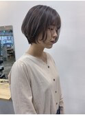 コンパクトショートボブ×シアーベージュ