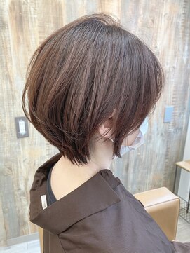 ハノン バイ リンクス 大宮(Hanon by LINKTH) くびれショート/小顔カット/ピンクベージュ/ニュアンスカラー