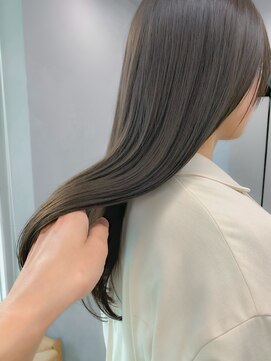 ヌード(nude) nude仲井【ブリーチなし】【ミントアッシュ】ロングヘア