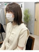 *大人かわいい外ハネボブ フェイスレイヤー 小顔バング 大阪