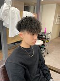 ツイストスパイラルパーママッシュ刈り上げ