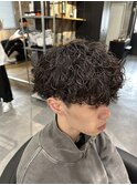 波巻きパーマ刈り上げマッシュ名古屋栄メンズカットツーブロック