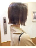 グレージュカラーデザインカラーシルキーベージュ韓国ボブ