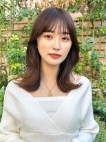 ミラリー トウキョウ(Mirareee Tokyo)&nbsp;20代30代40代◎前髪パーマグレーベージュレイヤーロング黒髪