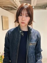 ユー(yew) ミニボブ×顔まわりレイヤーカットダブルカラー暖色カラー