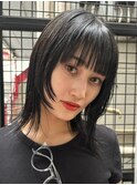 顔周りレイヤーカットグレージュカラーくびれボブショートカット