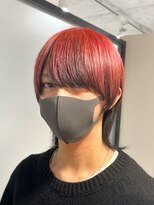 エゴ 池袋(EGO)&nbsp;レッドカラー/メンズハイトーン/ウルフカット/アウターカラー