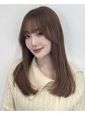 韓国ヘア◎ミルキーベージュワンカールフェイスレイヤー