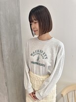 ヨーク(YOKE)&nbsp;YOKE 大人ボブ縮毛矯正切りっぱなしボブ髪質改善ぱつっと艶髪