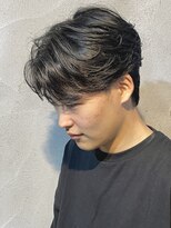 ニアウ 高崎店(Niau)&nbsp;メンズセンターパートフェザーパーマナチュラル群馬高崎眉毛