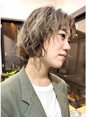ボブパーマミニボブ外国人風パーマブリーチパーマフレンチボブ