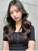 黒髪小顔ワンレンストレートレイヤー5123
