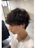 波巻きパーマ