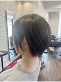 (カーキグレージュで叶える今っぽショートボブ) HIDE