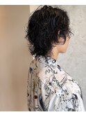 波巻きパーマ