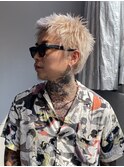 【ステップボーンカット】メンズハイトーンショート